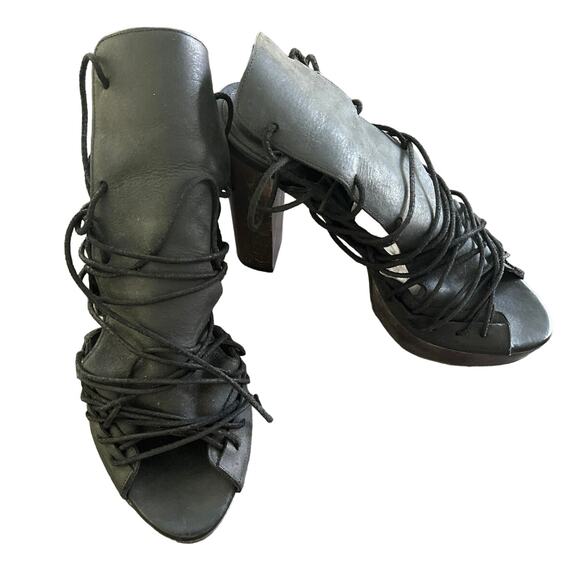 LD Tuttle x Creatures of Comfort lace up open Toe Sandals heels 38.5 - Picture 2 of 12